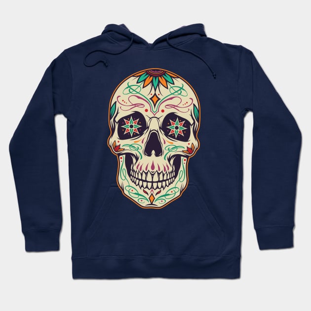 Skeletor Head Flowers Digital Art /Funny Gift Edit Hoodie by DonVector